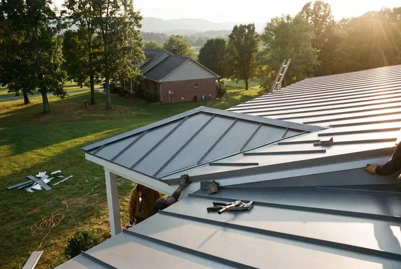 Porch, addition and dormer roofs (sample photo)